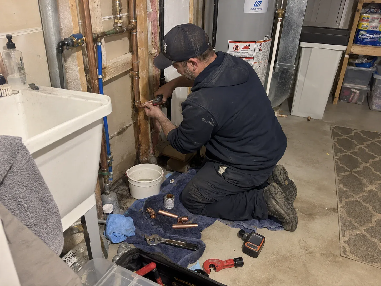 Emergency burst pipe repair by a licensed St. Catharines plumber