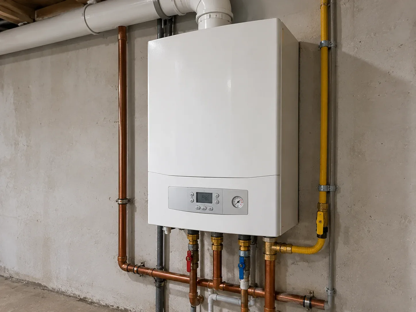New high-efficiency boiler installation in a St. Catharines home