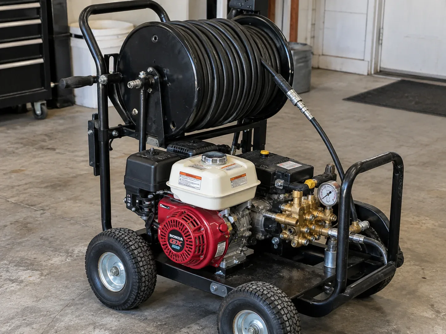 Hydro jetting equipment used for high-pressure drain cleaning in St. Catharines